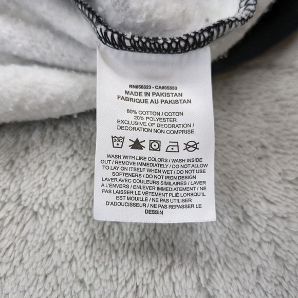 Nike Sweatshirt Women's 1X Black White Icon Clash Allover Swoosh Print Crop Crew - Picture 6 of 9